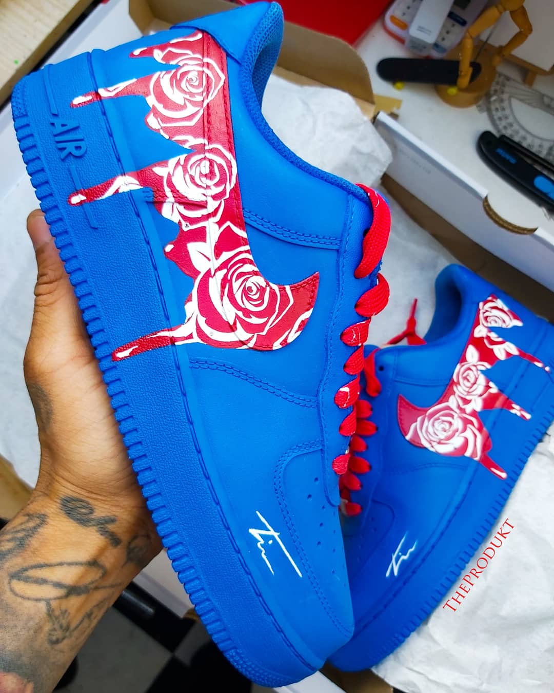 Custom Nike AF 1 - Bloody Roses